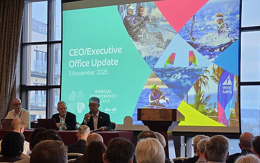 Eröffnung der World Sailing Conference in Dun Laoghaire (Dublin) durch Präsident Quanhai Li